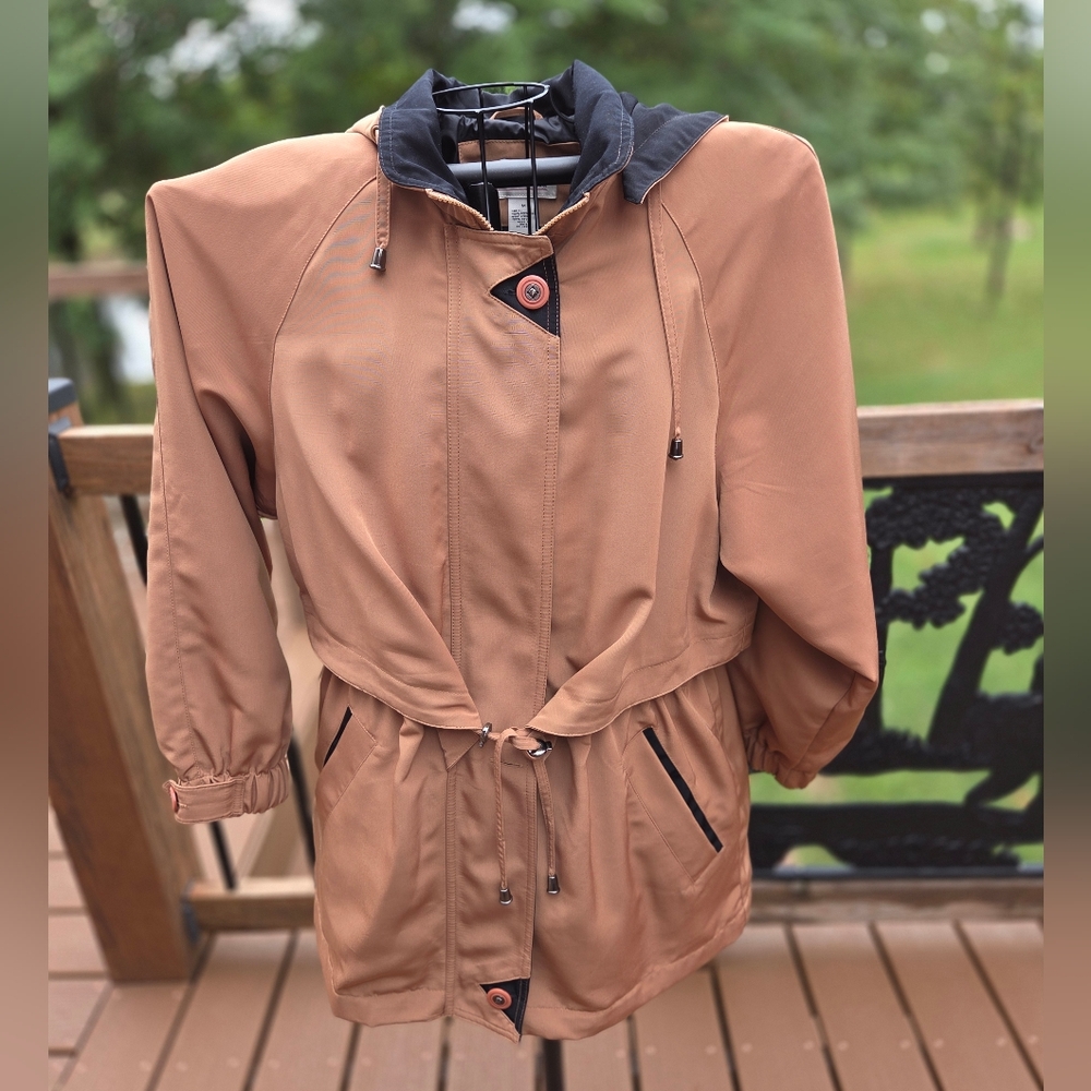 Westbound Jacket Chore Barn Rain All Season Coat 100% Polyester Removable Hood